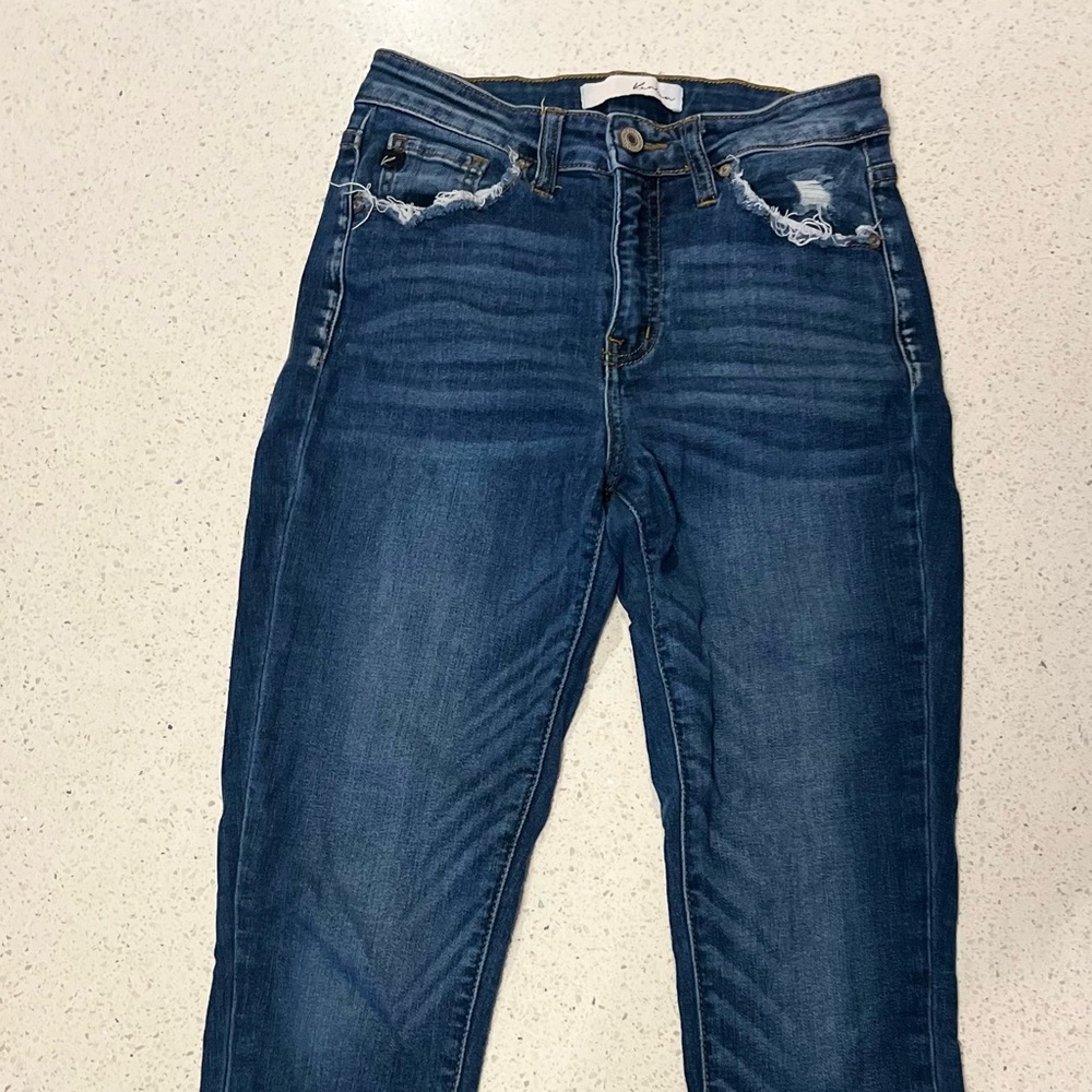 KanCan Dark Blue Distressed Skinny Jeans